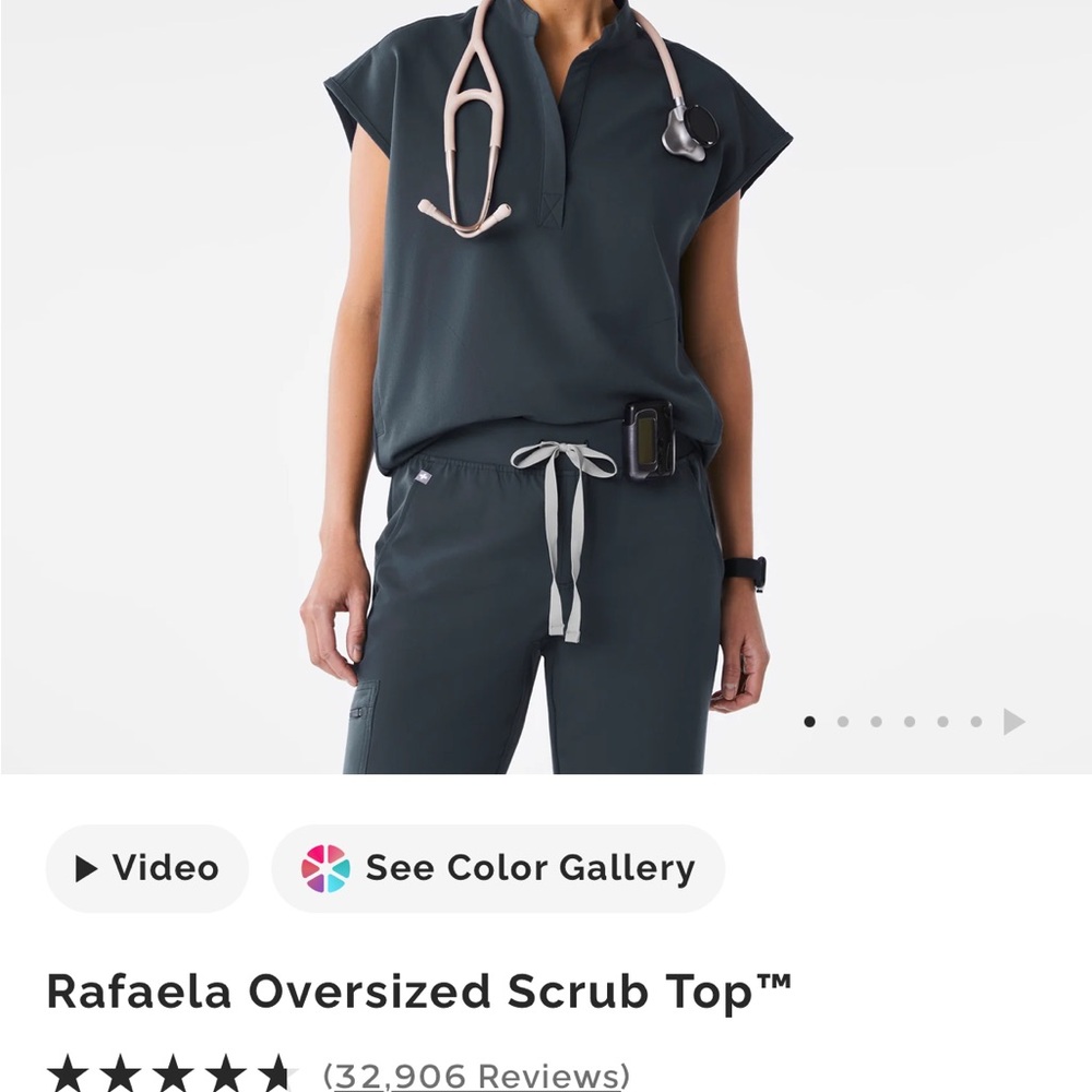 FIGS Navy Technical Collection Scrub Top